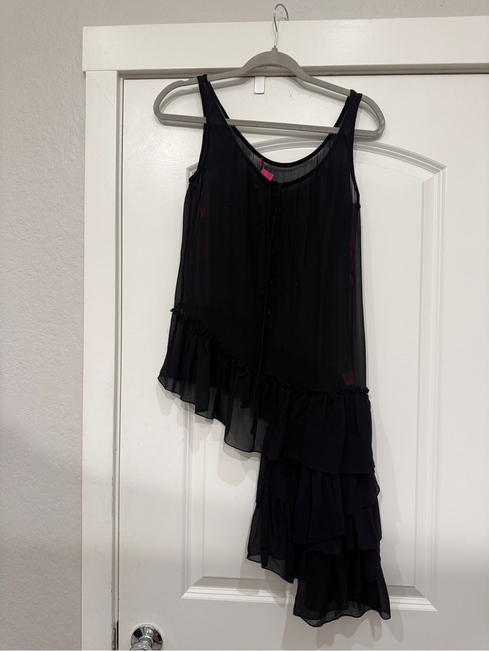 Betsey johnson Y2K A symmetrical silk tank